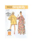 Simplicity Misses' 1970's Jiffy Caftan Sewing Pattern, 5628, One Size