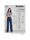 Simplicity Pattern Hacking Collection Trousers Sewing Pattern, 8701