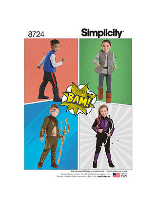 Simplicity Children's Unisex Costumes Sewing Pattern, 8724