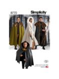 Simplicity Fantasy Capes Sewing Pattern, 8770, One Size