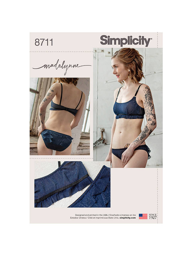 Simplicity Women's Monowire Bra and Pants Sewing Pattern, 8711
