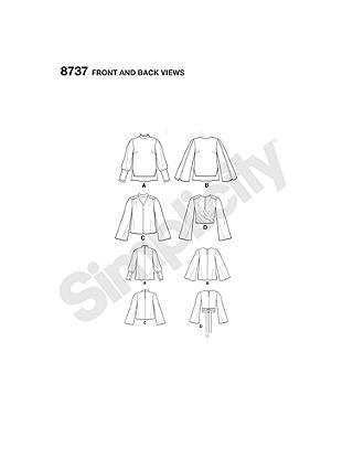 Simplicity Misses' Blouses Sewing Pattern, 8737, H5