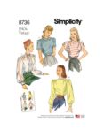 Simplicity Misses' Vintage Blouses Sewing Pattern, 8736