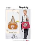 Simplicity Gertrude Retro Shoulder and Cross-Body Bag Sewing Pattern, 8709