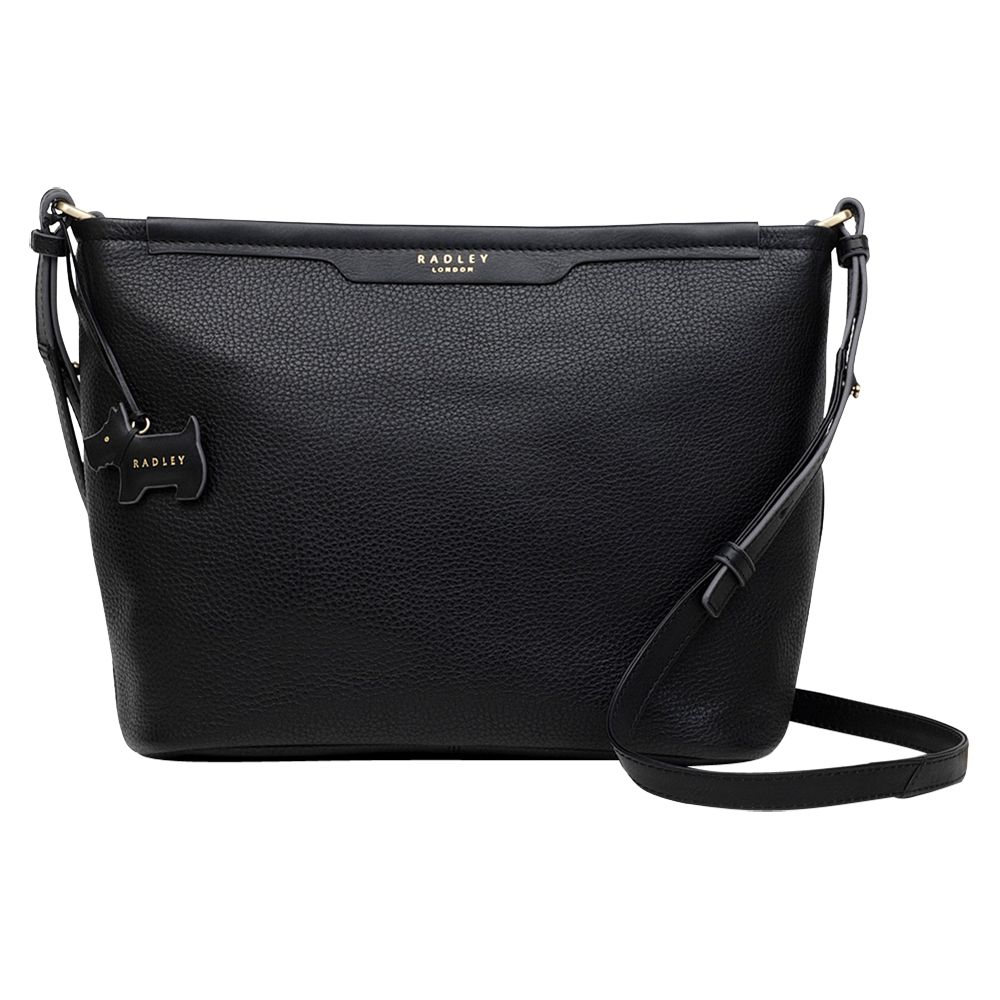 Radley Leather Medium Cross Body Bag, Black at John Lewis & Partners