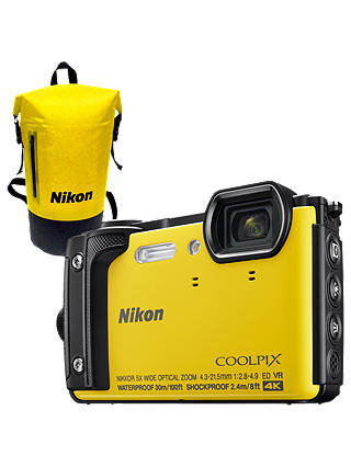 Nikon COOLPIX W300 GPS Waterproof, Freezeproof, Shockproof, Dustproof Digital Camera, 16MP, 4K UHD, 5x Optical Zoom, Bluetooth, 3" LCD Screen