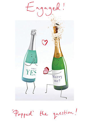 Woodmansterne Engagement Popped The Question Card