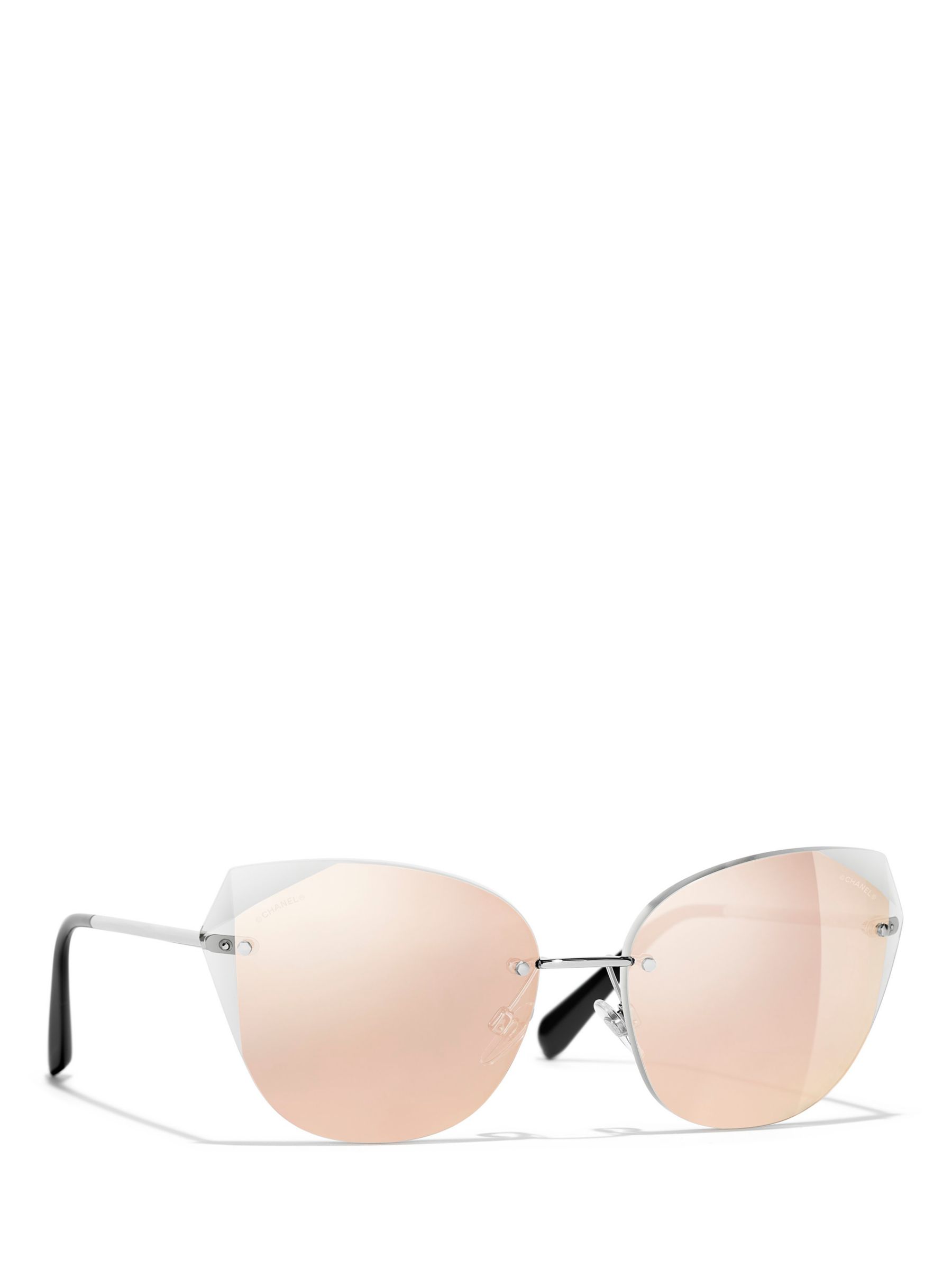 CHANEL Cat Eye Sunglasses CH4237 Silver/Pink