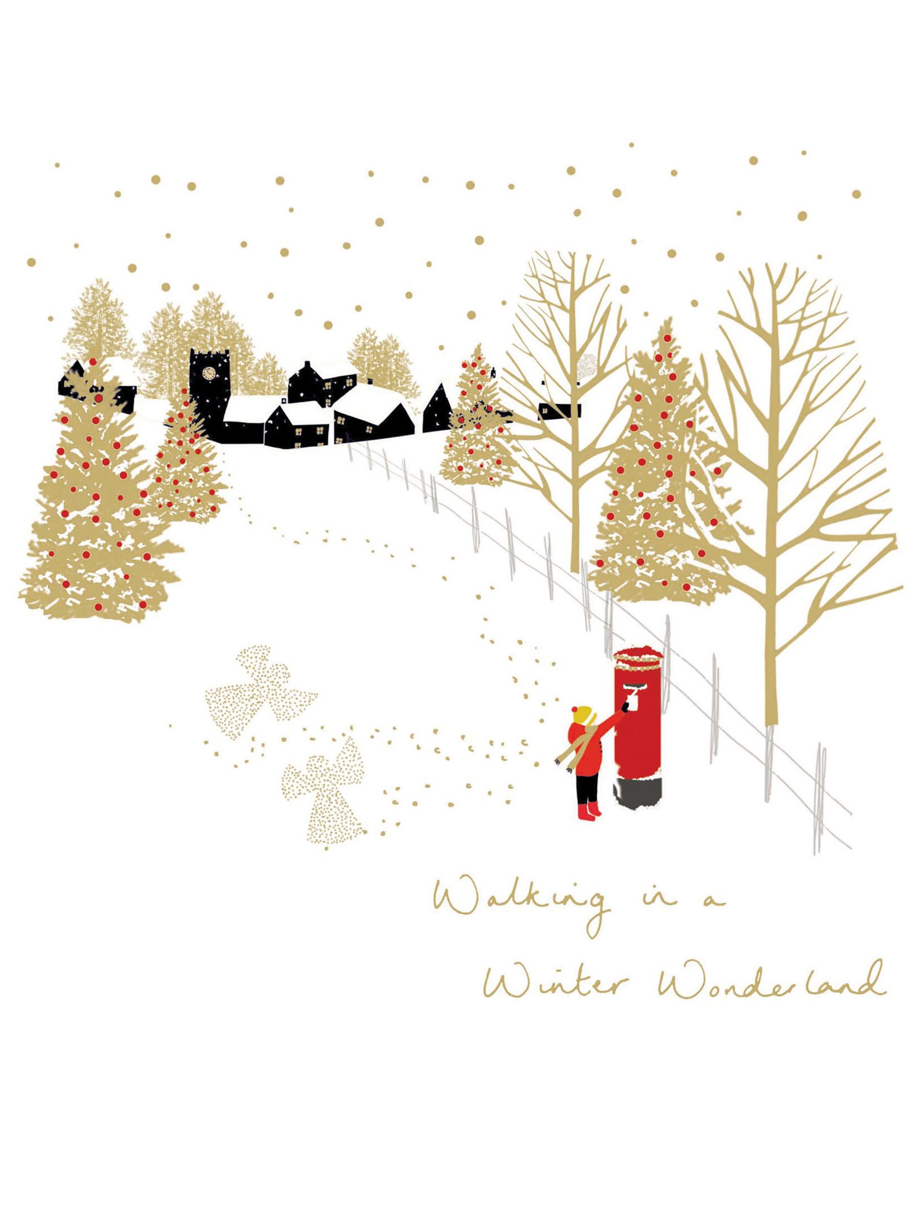 Woodmansterne Snow Angels Christmas Card