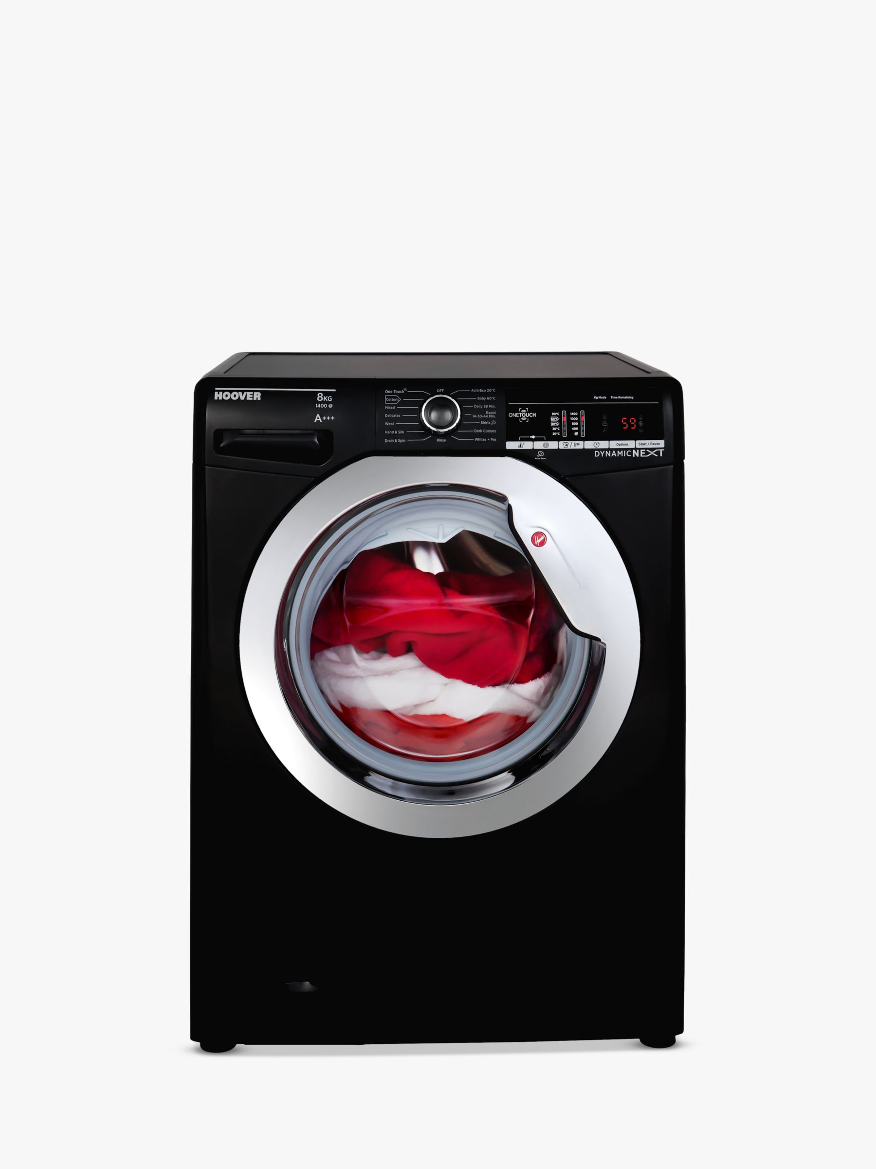 Hoover Dynamic Next DXOA48C3 Freestanding Washing Machine, A+++ Energy Rating, 8kg, 1400rpm