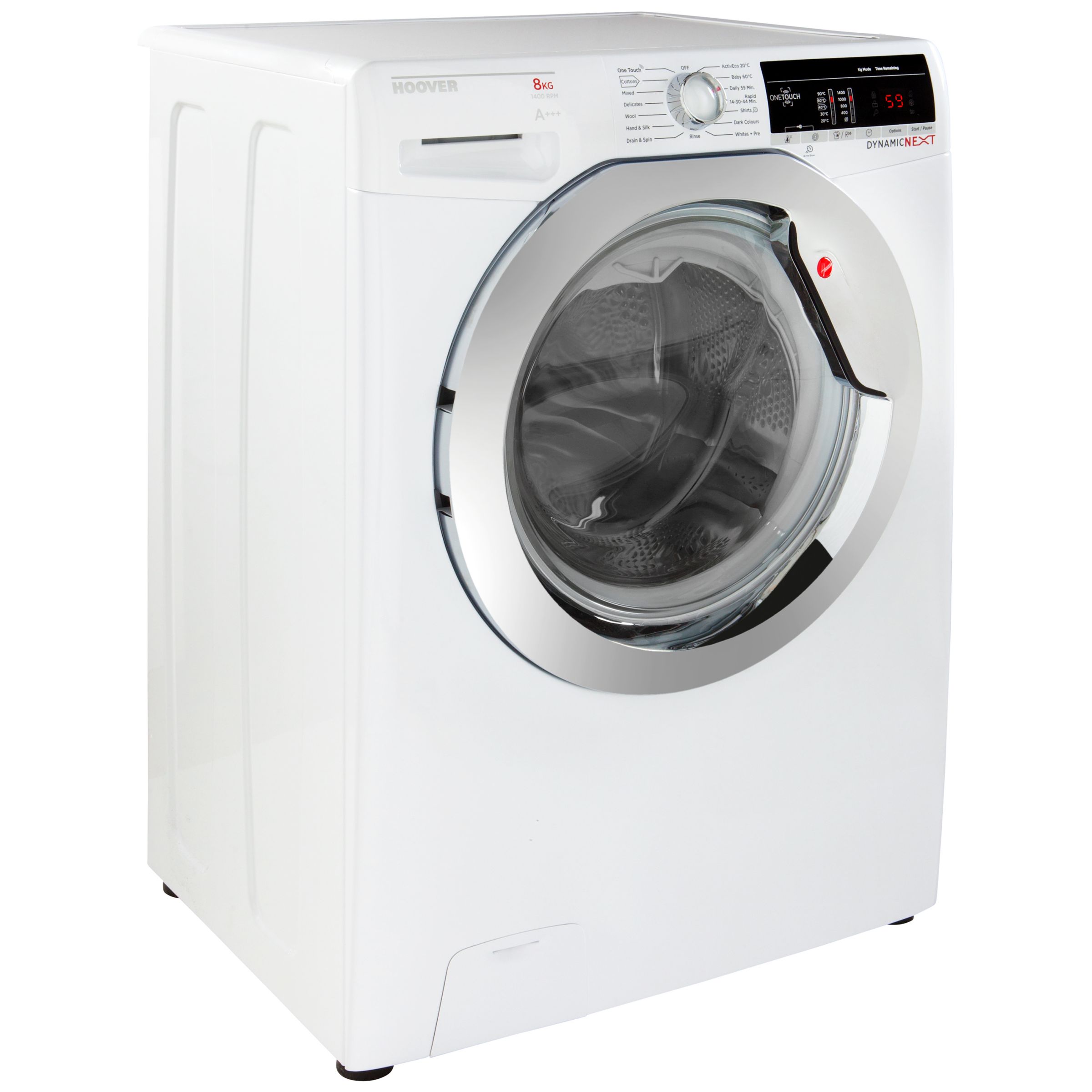 Hoover Dynamic Next DXOA48C3 Freestanding Washing Machine, A+++ Energy Rating, 8kg, 1400rpm, White