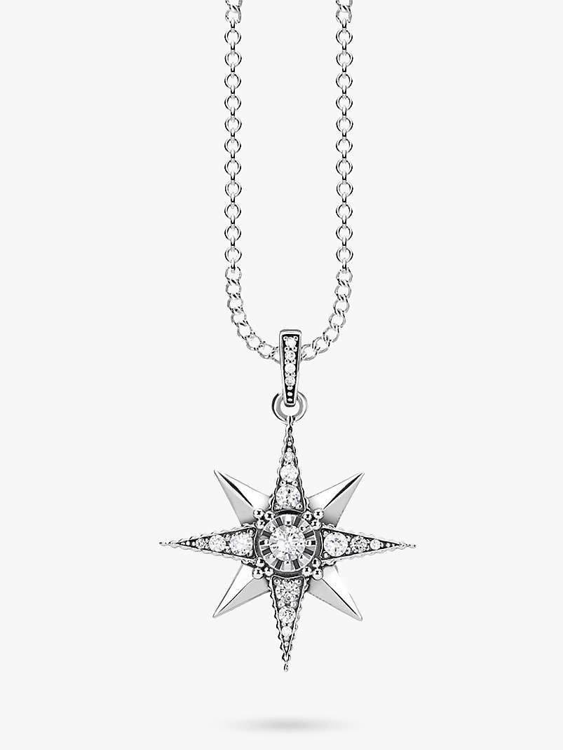 Buy THOMAS SABO Glam & Soul Star Pendant Necklace, Silver Online at johnlewis.com