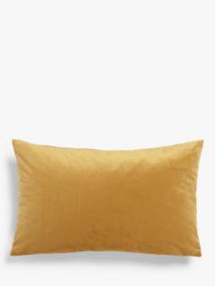 John Lewis ANYDAY Velvet Cushion, Gold