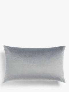 John Lewis ANYDAY Velvet Cushion, Steel