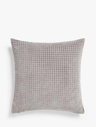 House by John Lewis Velvet Grid Cushion