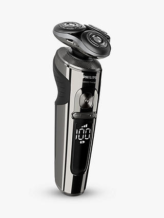 Philips SP9862/14 Series 9000 Prestige Wet or Dry Men's Electric Shaver with Precision Trimmer, Cleansing Brush and Qi Charging Pad
