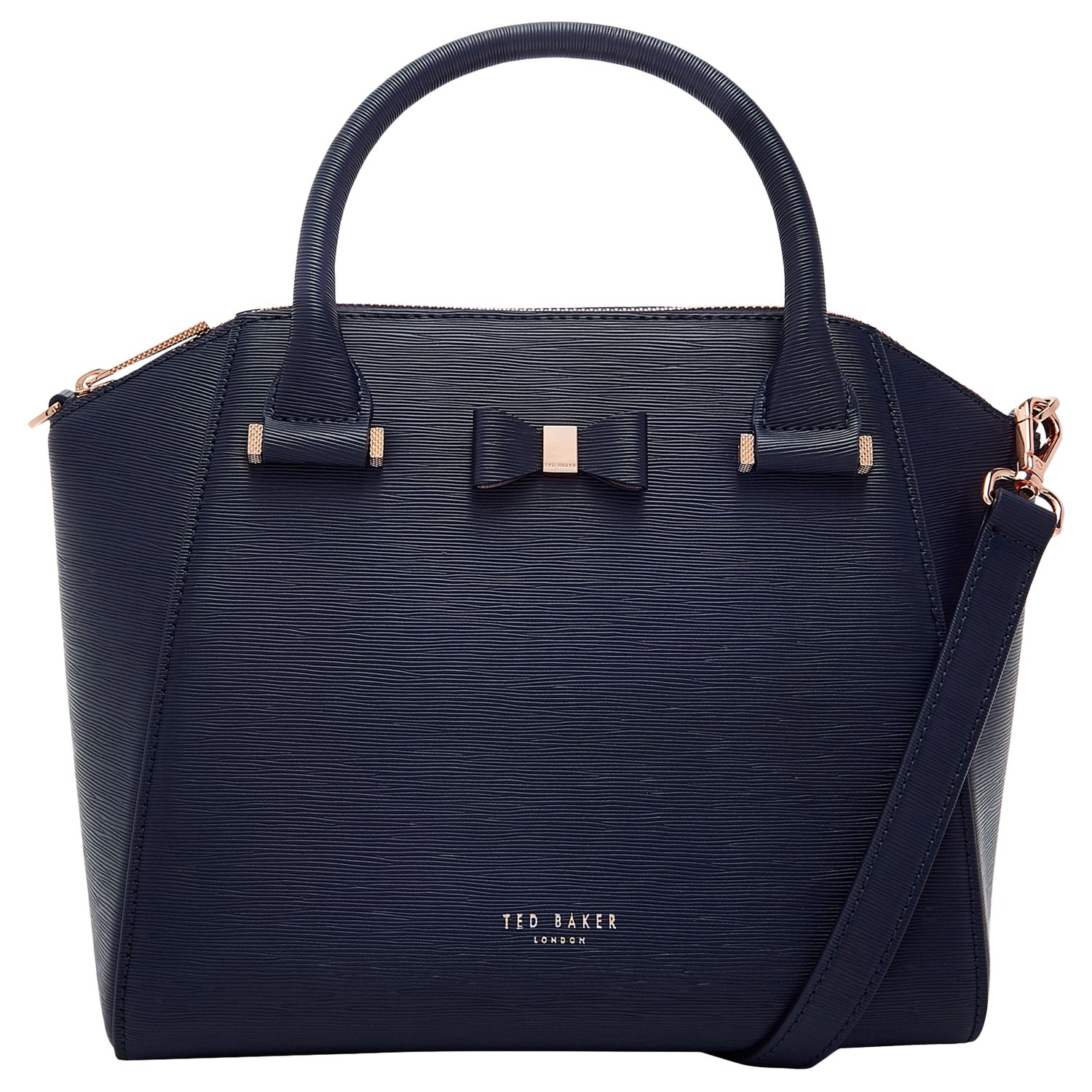 Ted Baker Cala Bow Small Leather Tote Bag at John Lewis & Partners