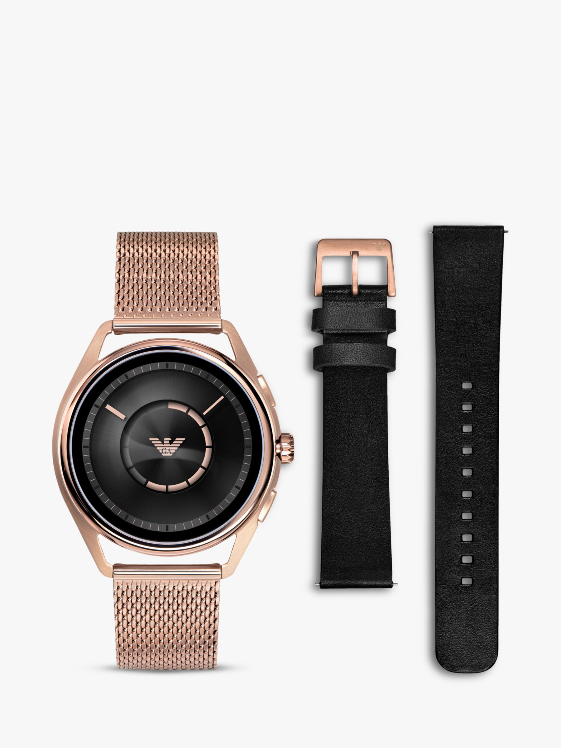 emporio armani connected black men's smartwatch