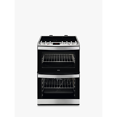 AEG CCB6760ACM Freestanding Electric Cooker, A Energy Rating, 60cm Wide, Stainless Steel