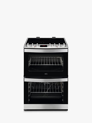 AEG CCB6760ACM Freestanding Electric Cooker, A Energy Rating, 60cm Wide, Stainless Steel