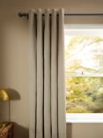 John Lewis Wellesley Weave Pair Lined Eyelet Curtains