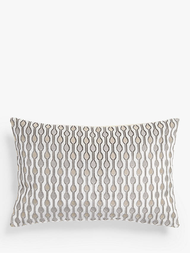 John Lewis & Partners Revina Teardrop Velvet Cushion, White