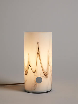 John Lewis Ada Marble Touch Lamp, White/Grey