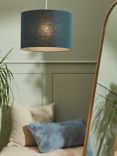 John Lewis Sophia Pure Linen Lampshade, Teal