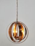 John Lewis Ethan Ceiling Light, Copper Lustre