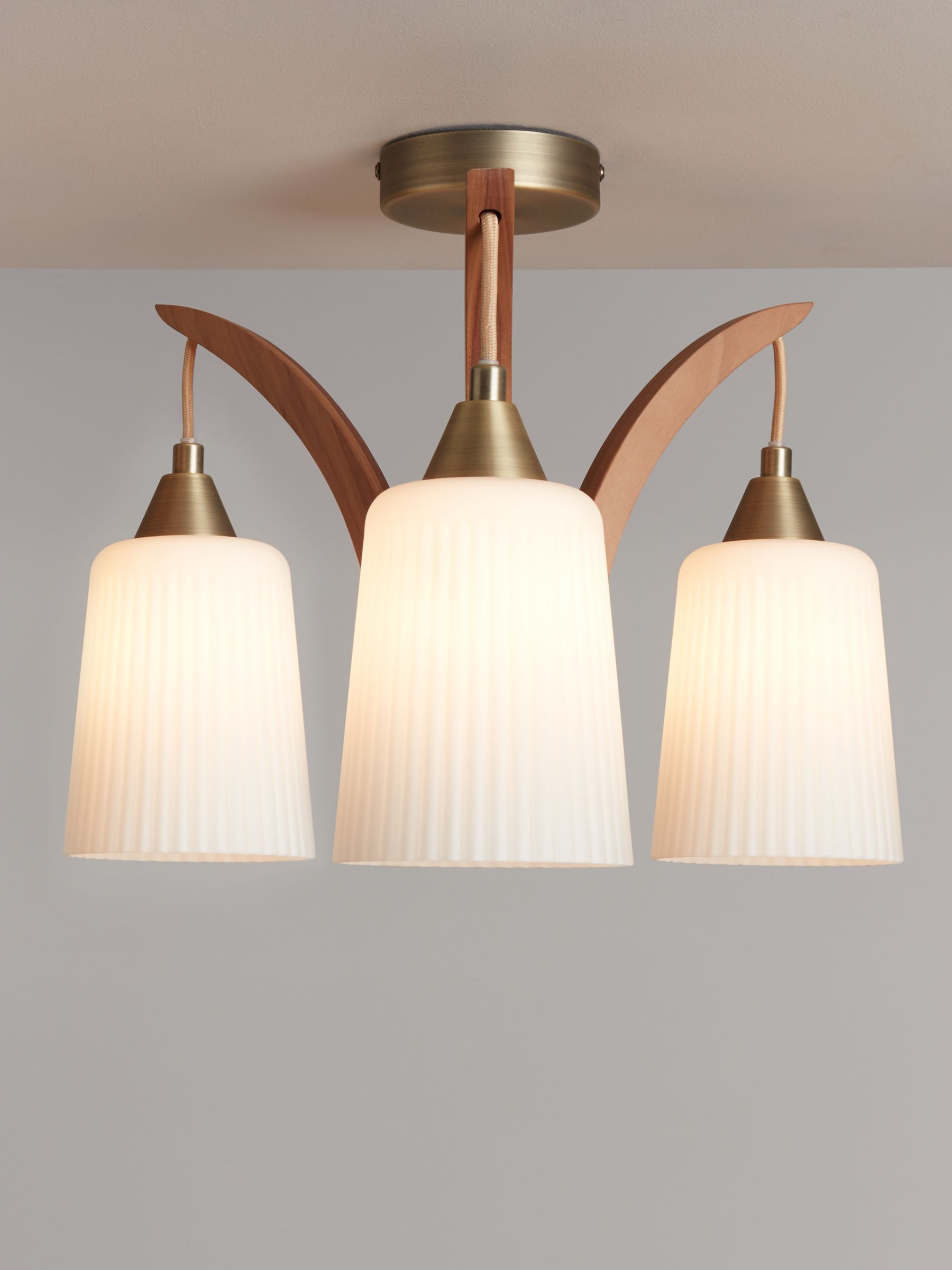 John Lewis Partners Linden Semi Flush Ceiling Light Fsc