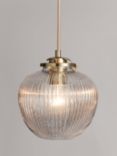 John Lewis Henry Small Glass Ceiling Light, Brass