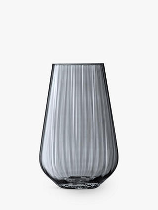 LSA International Lantern Vase, H28cm, Zinc Lustre
