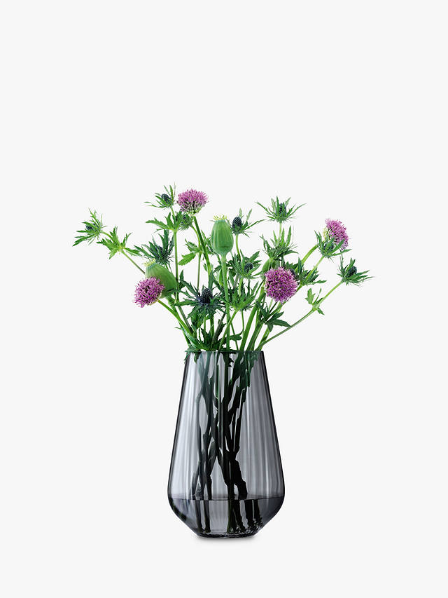 LSA International Lantern Vase, H28cm, Zinc Lustre