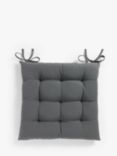 John Lewis ANYDAY Plain Seat Pad, Dark Grey