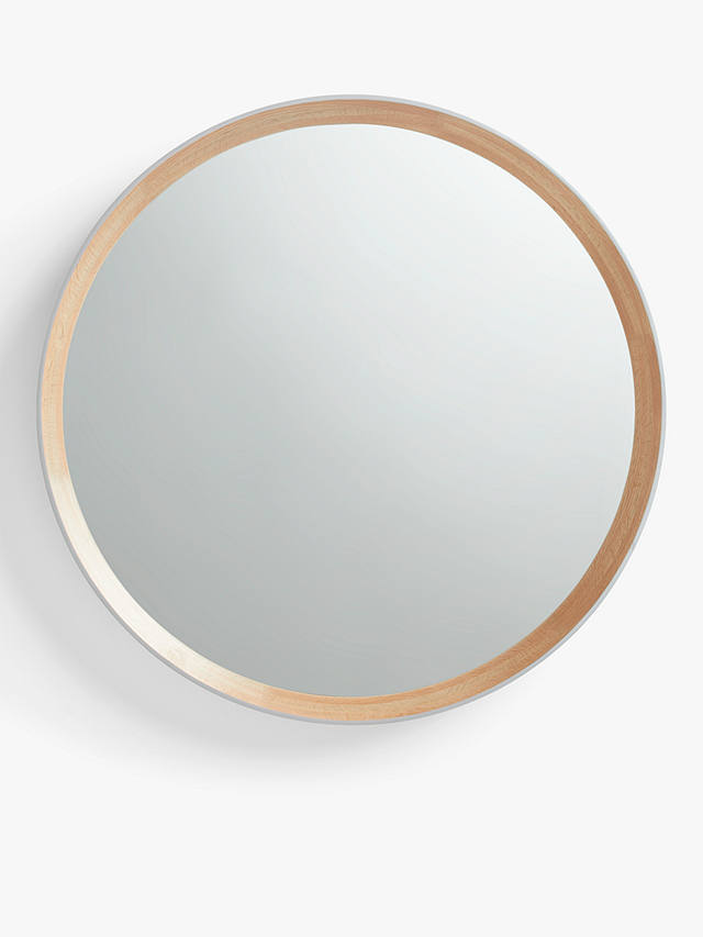 John Lewis Partners Savina Wood, Wooden Framed Circle Mirrors