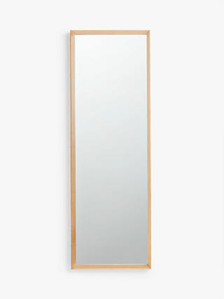 John Lewis & Partners Avesta Hallway Oak Mirror, 135 x 45cm, Natural