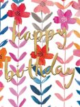 Woodmansterne Flowery Happy Birthday Card