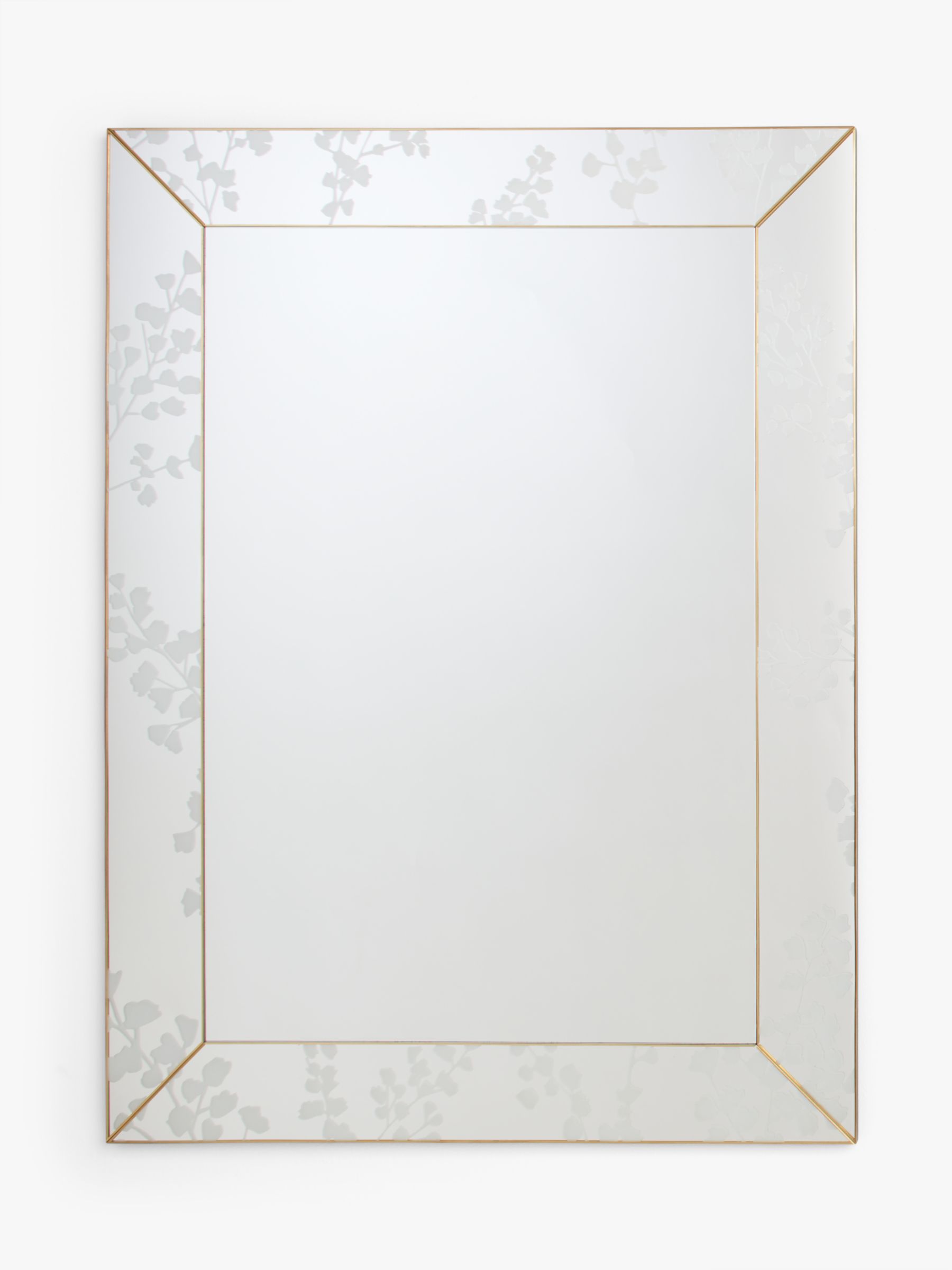 John Lewis & Partners Everdene Etched Mirror, 102 x 76cm, Clear