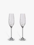 Dartington Crystal Glitz Champagne Flutes, 210ml, Set of 2