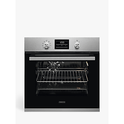 Zanussi ZZP35901XK Pyrolytic Built-in Single Electric Oven, Stainless Steel