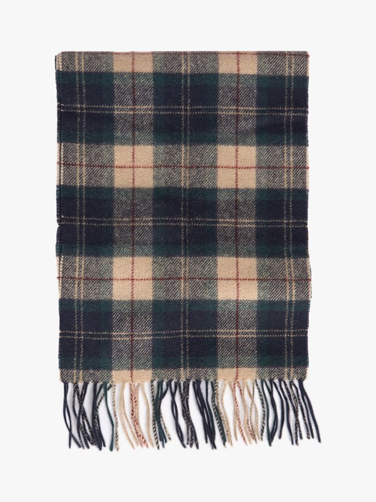 Barbour Land Rover Defender Lambswool and Cashmere Blend Tartan Scarf ...