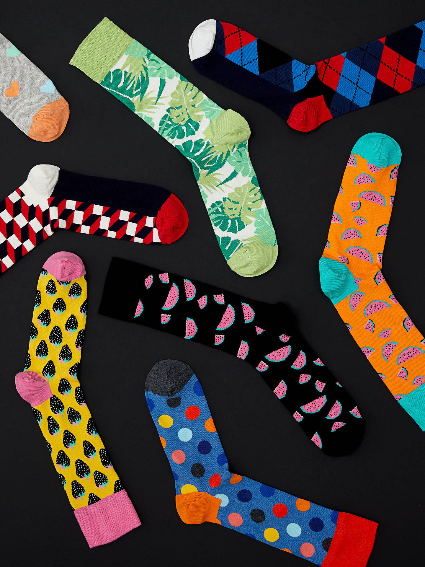 Happy Socks Sock Advent Calendar, One Size, Pack of 24, Multi at John