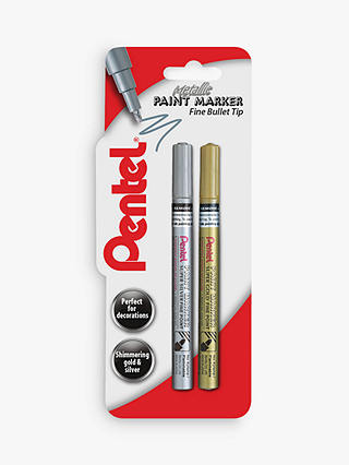 Pentel Fine XMSP10 Felt Marker Pen, Set of 2