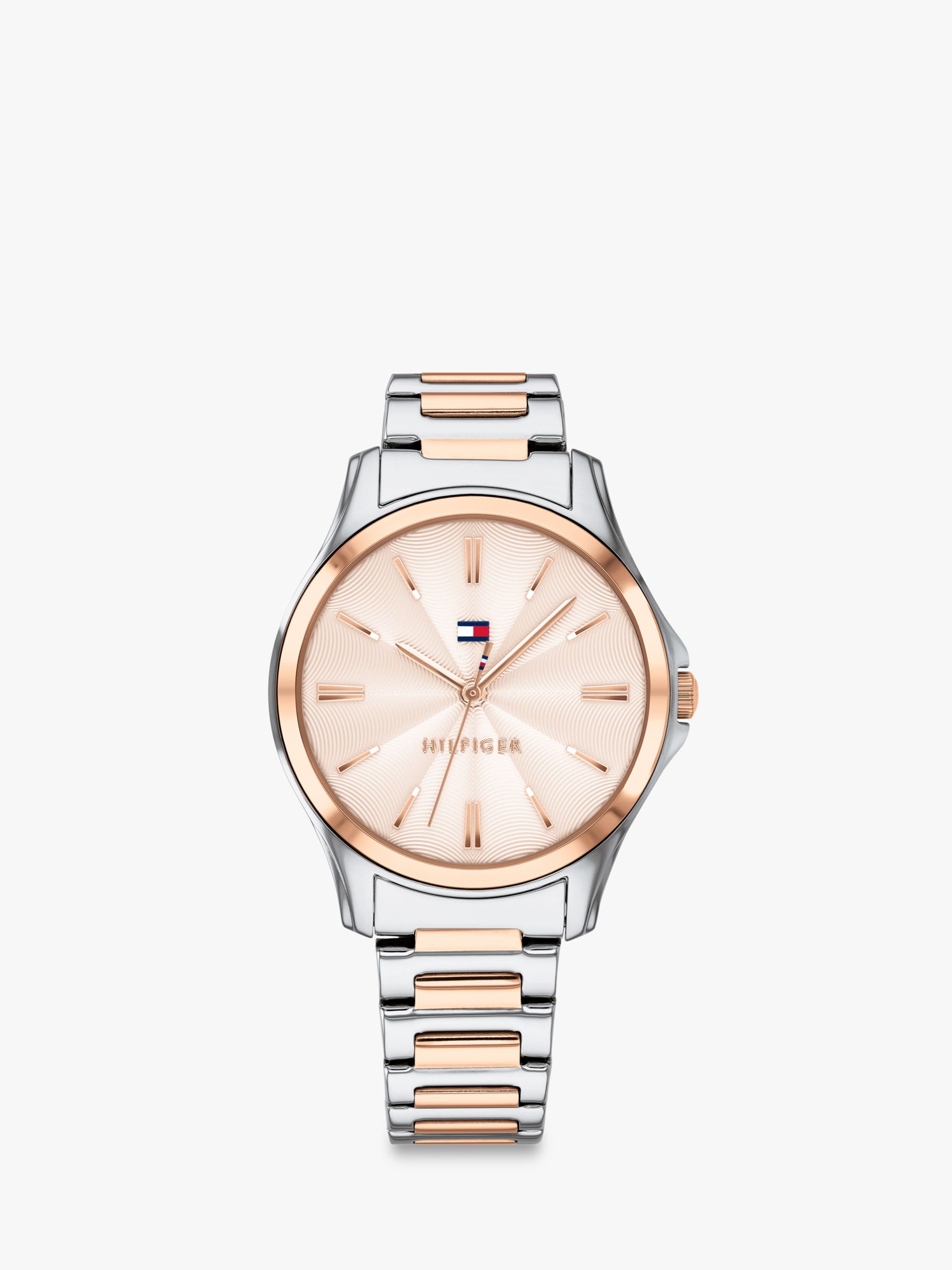 tommy hilfiger silver and gold watch