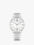 Tommy Hilfiger 1791511 Men's Bracelet Strap Watch, Silver/White