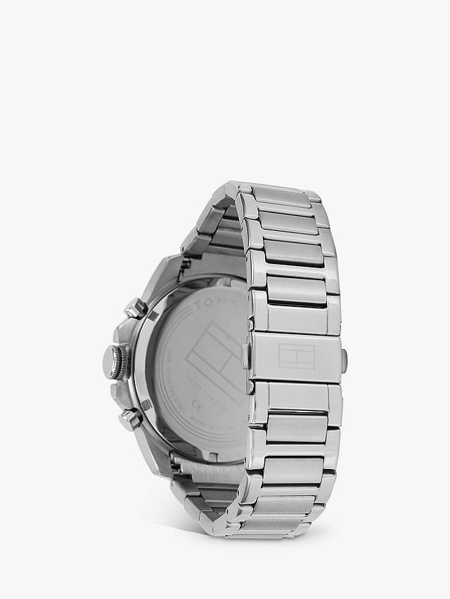 Tommy Hilfiger 1791348 Men's Chronograph Bracelet Strap Watch, Silver/Blue