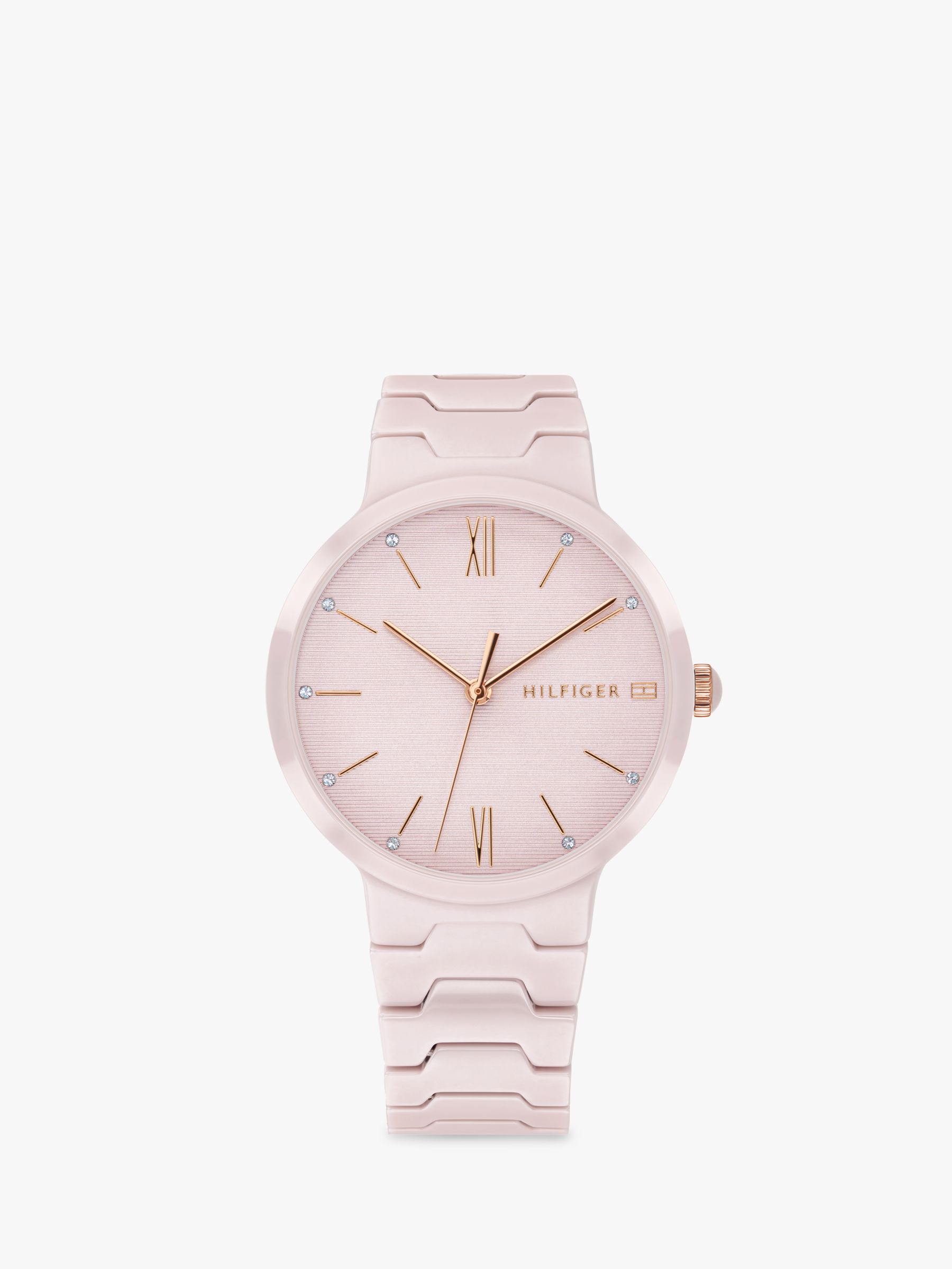 tommy hilfiger pink ceramic watch