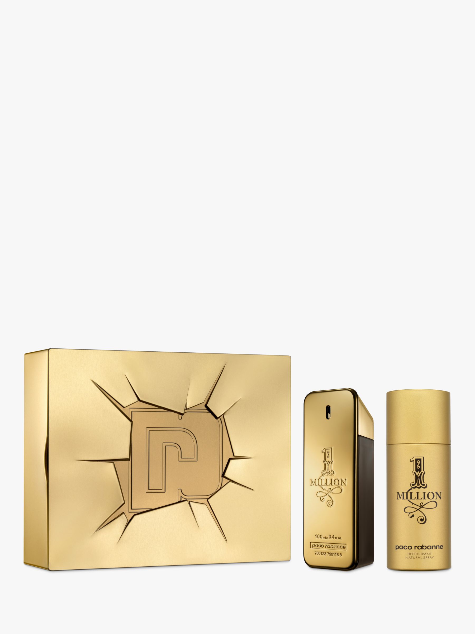 Paco Rabanne 1 Million 100ml Eau de Toilette Fragrance Gift Set at John ...