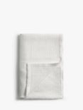 John Lewis Washed Waffle Bedspread, White