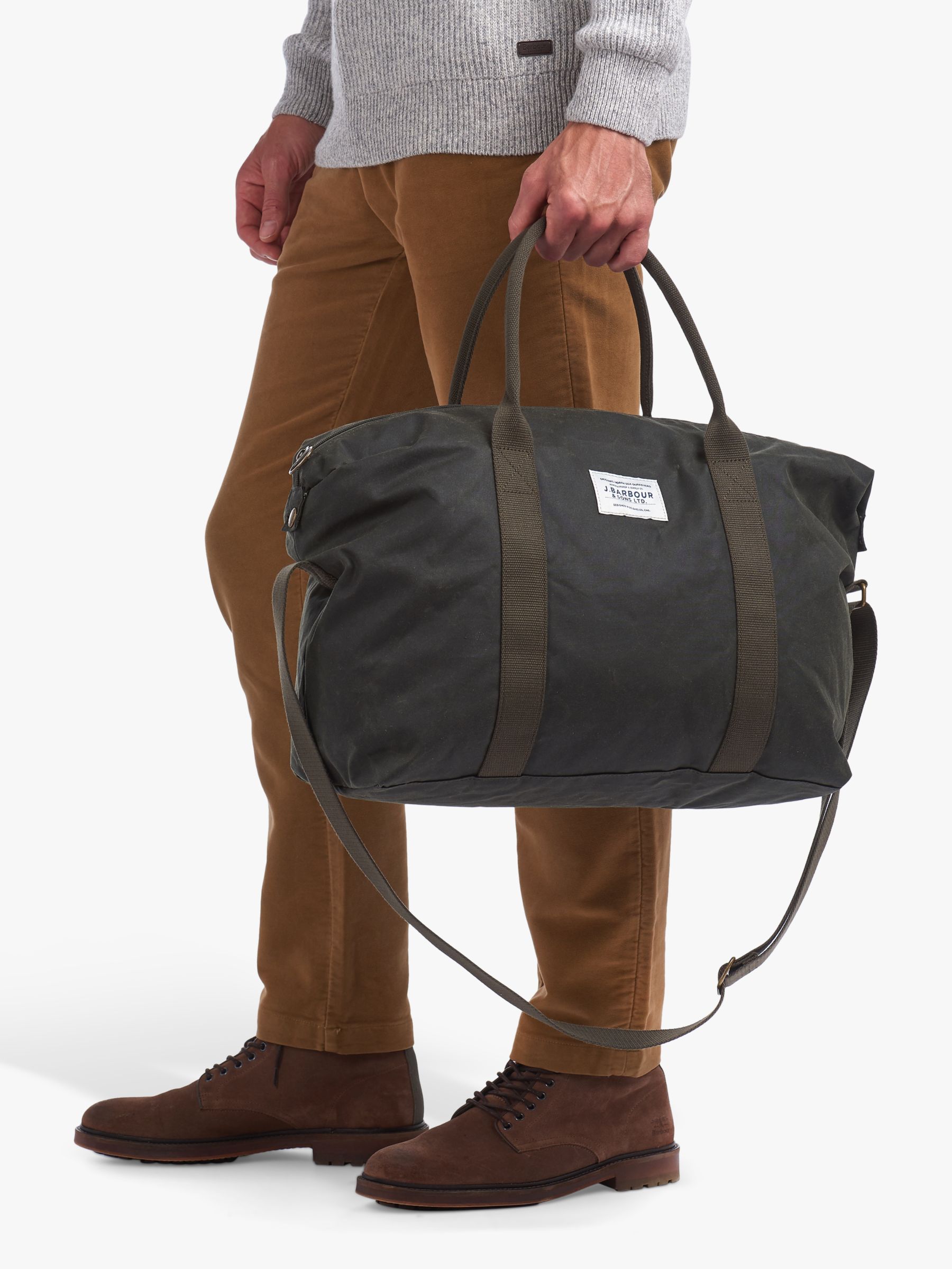 Barbour Waxed Cotton Holdall, Sage